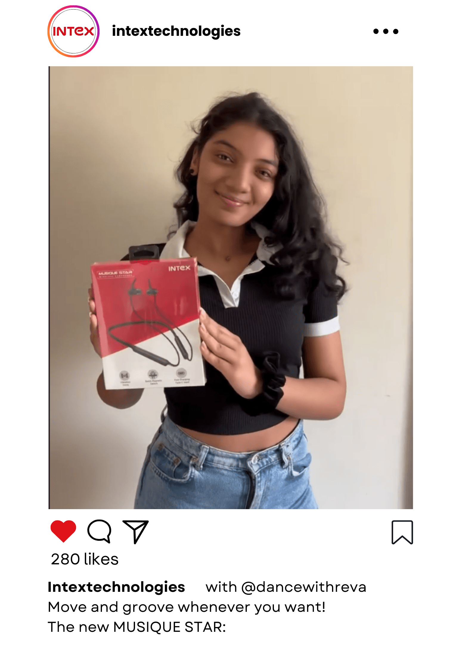 Influencer in a video shoot promoting the Intex product, highlighting its features as part of a marketing campaign.