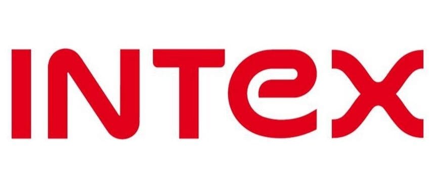 Red text logo of the brand 'INTEX' in bold, uppercase letters on a white background.